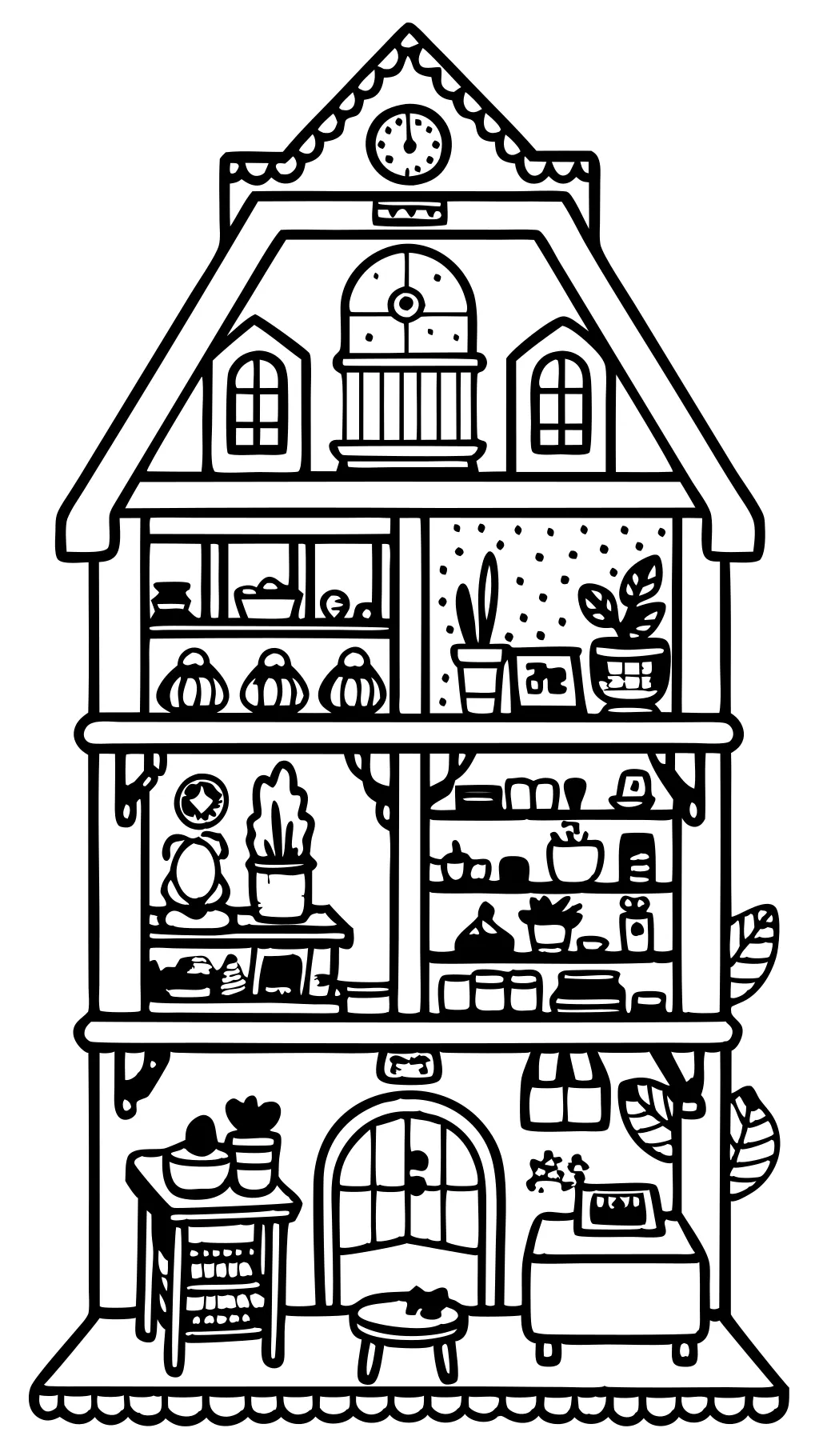 doll house coloring pages